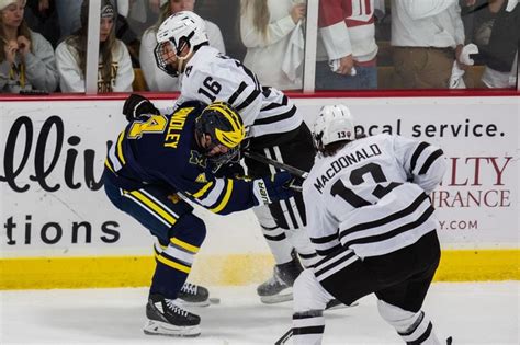 Western Michigan Broncos Face Off Against Michigan Wolverines In Hockey