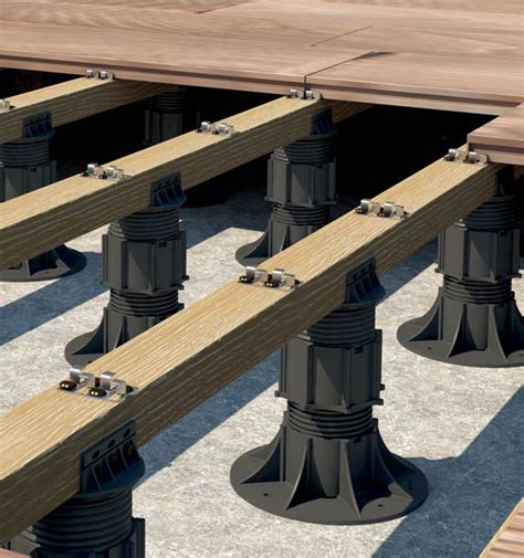 Pedestal Supported Wood Plank Decks