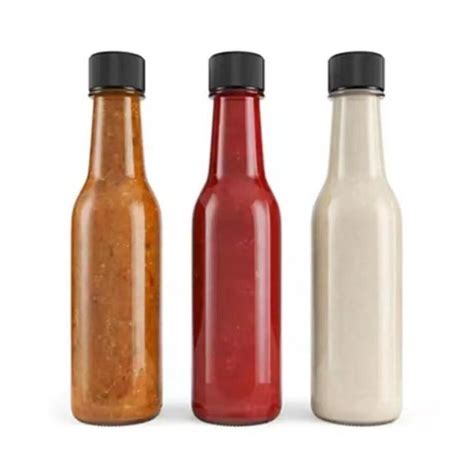 Chilli Glass Bottle 150ml 180ml 250ml Bulk Chili Sauce Glass Bottle Glass Hot Sauce Bottle With