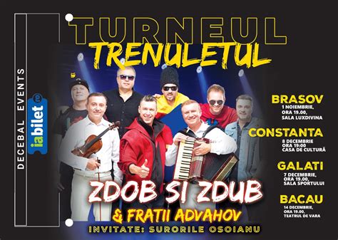 Bilete Galati Turneul Trenulețul Concert Zdob și Zdub 7 dec 24