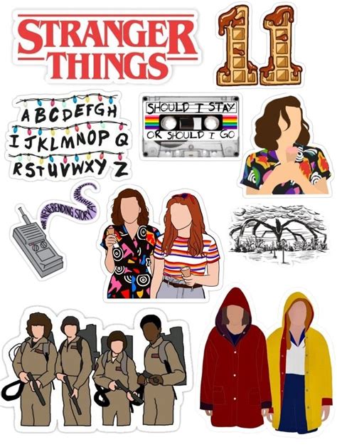 Stranger Things Sticker Pegatinas Bonitas Pegatinas Para Imprimir Gratis Pegatina De Libro