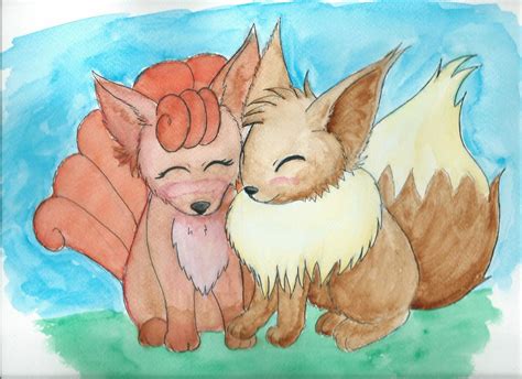 Vulpix x Eevee by ElizabethLittle on DeviantArt