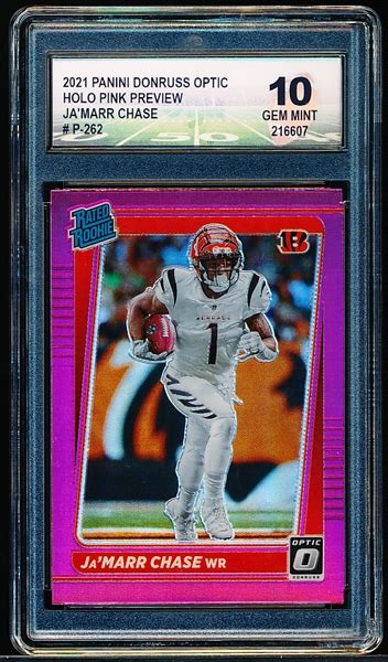 Lot Detail 2021 Donruss Optic Ftbl Holo Pink Preview P 262 Ja