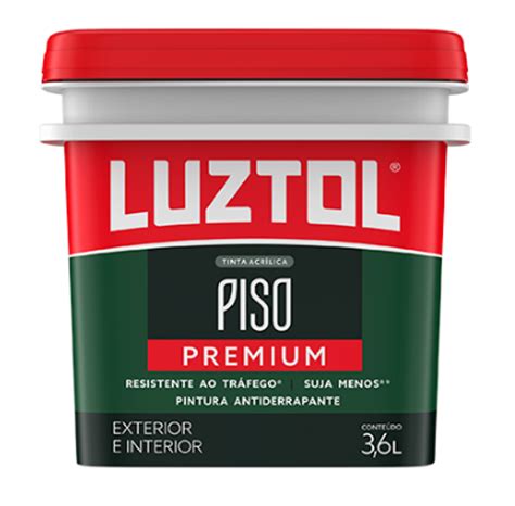 Tinta Acr Lica Premium Piso Fosco Litros Azul Luztol