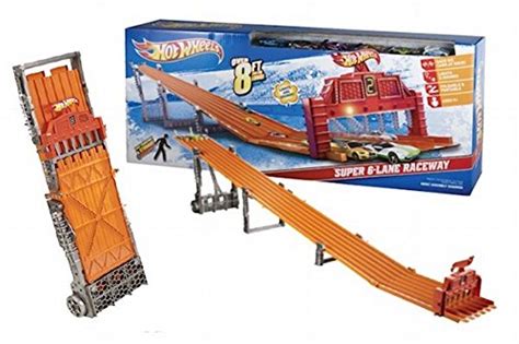 Buy Hot Wheels Super Lane Raceway Set Cars Lights Sound Huge Over Long By Hot Wheels