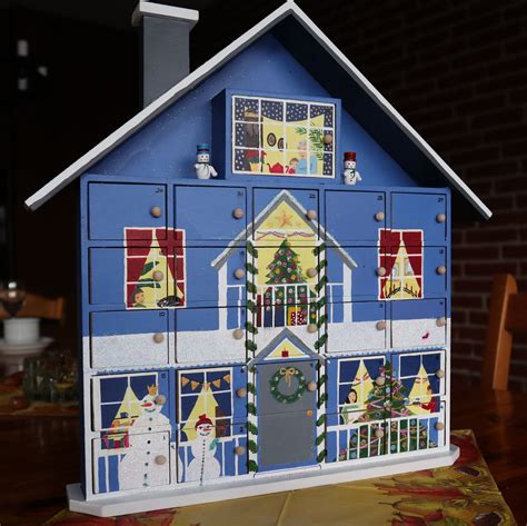 Wooden Advent Calendar House