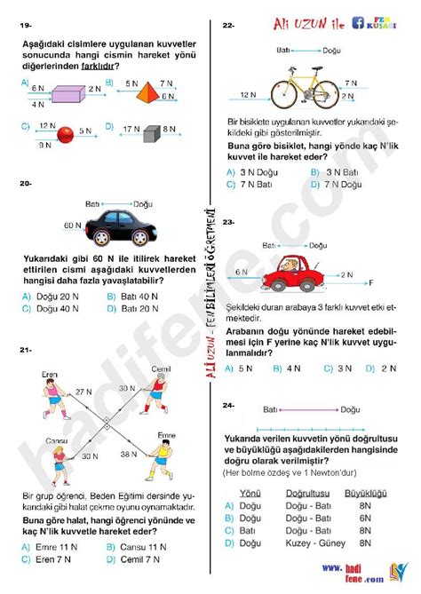 N Te Kuvvet Ve Hareket B Le Ke Kuvvet Hadi Fene Fen E Itim Merkezi