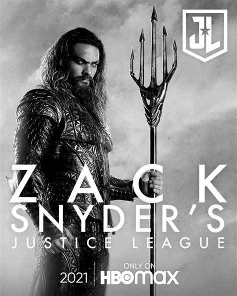 Zack Snyder S Justice League Poster Jason Momoa As Aquaman Justice