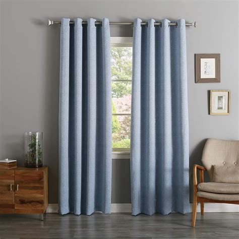 Quality Home Linen Print Room Darkening Blackout 2 Panel Curtain Set 84