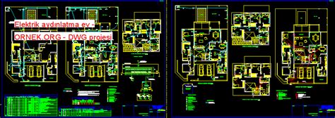 Elektrik Ayd Nlatma Ev Dwg Projesi Autocad Projeler