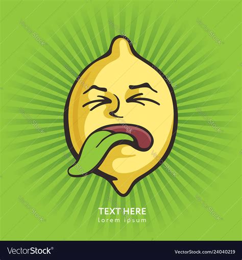 Sour lemon - cartoon character Royalty Free Vector Image