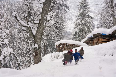 Visual Treat Snow Covered Kashmir Turns Winter Wonderland Attracts