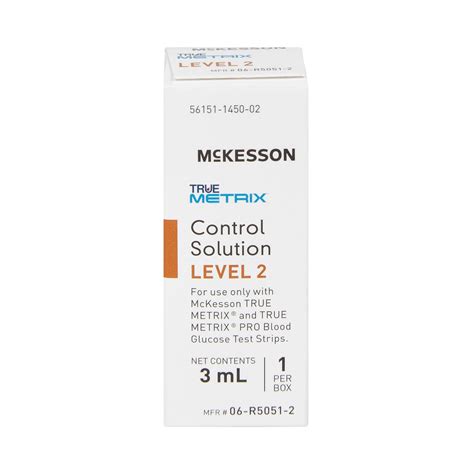 Mckesson True Metrix Control Solution Level 2 3ml