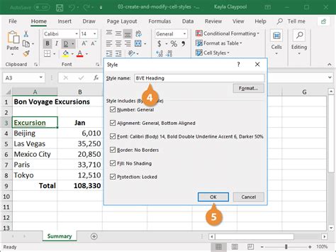 Create A New Style In Excel Customguide