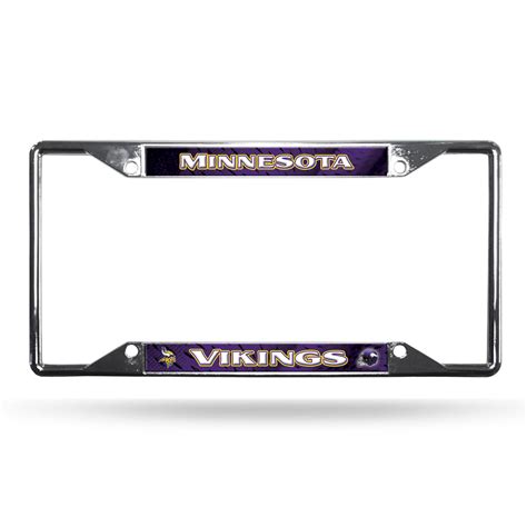 Minnesota Vikings License Plate Frame Chrome Ez View American Web Mall