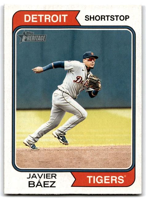 2023 Topps Heritage 72 Javier Báez Detroit Tigers eBay