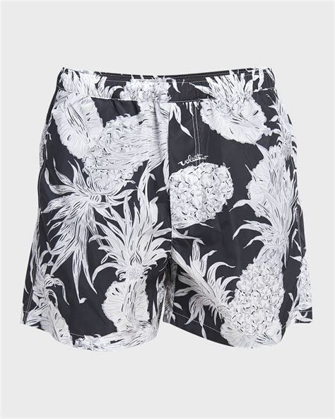 Valentino Garavani Mens Sun Surf Pineapple Swim Shorts Neiman Marcus