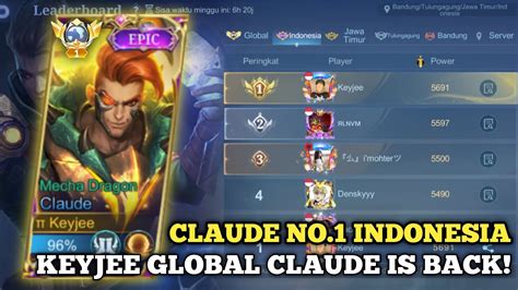 Akhirnya Gw Bisa Jadi Top 1 Indonesia Claude Gameplay Claude Dari