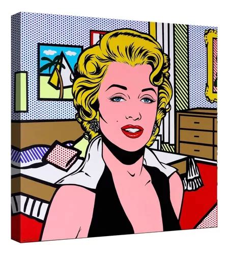 Cuadro Decorativo Canvas Marilyn Monroe Pop Art Vintage Color Natural