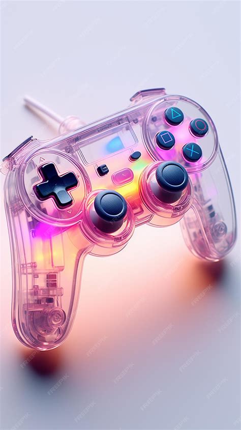 Premium AI Image | Gamepad colorful transparent plastic industry light switch picture Ai ...