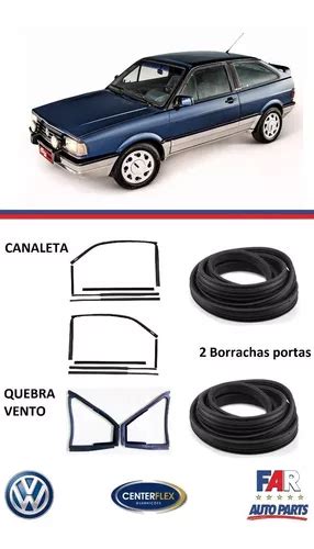 Kit Gol Quadrado Canaleta Quebra Vento Borracha Porta