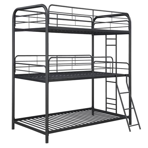 Emkk Triple Bunk Bed Twin Over Twin Over Twin Bunk Bed With Side