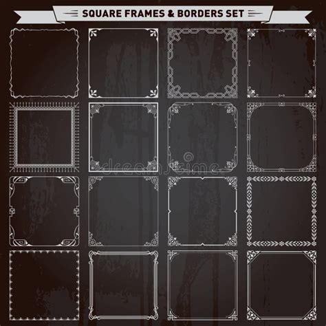 Decorative Square Frames And Borders Stock Vector Illustration Of