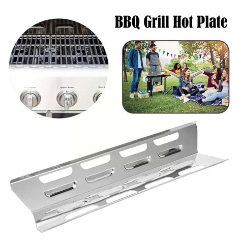 4pcs Outdoor Gas Grill Heat Tent Bbq Burner Cover Stainless Deflector Barbecue Tent Shield Steel