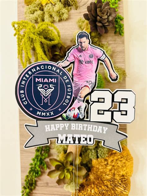 Messi Cake Topper 3d Cake Topper Messi Inter Miami Etsy In 2023