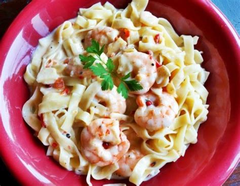 Tagliatelle Mit Garnelen In Obersauce Rezept Ichkoche