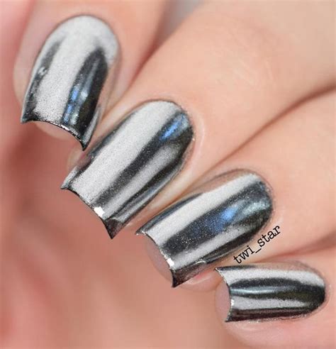 55+ Creative and Chic Chrome Nail Art Ideas | Art and Design