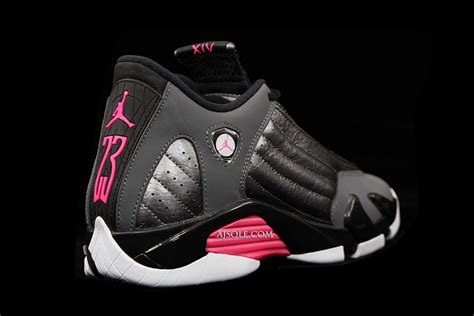 Air Jordan 14 Retro GS Black/Grey-Pink