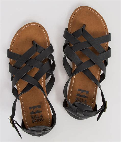 Billabong Strappy Sandal Womens Shoes In Off Black Buckle