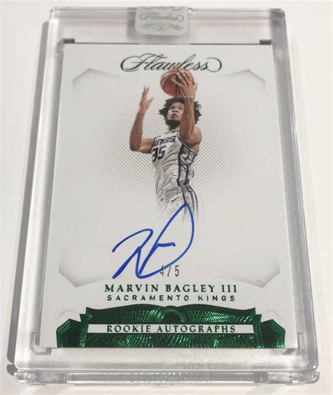 Marvin Bagley Iii Panini Flawless Rookie Auto Green