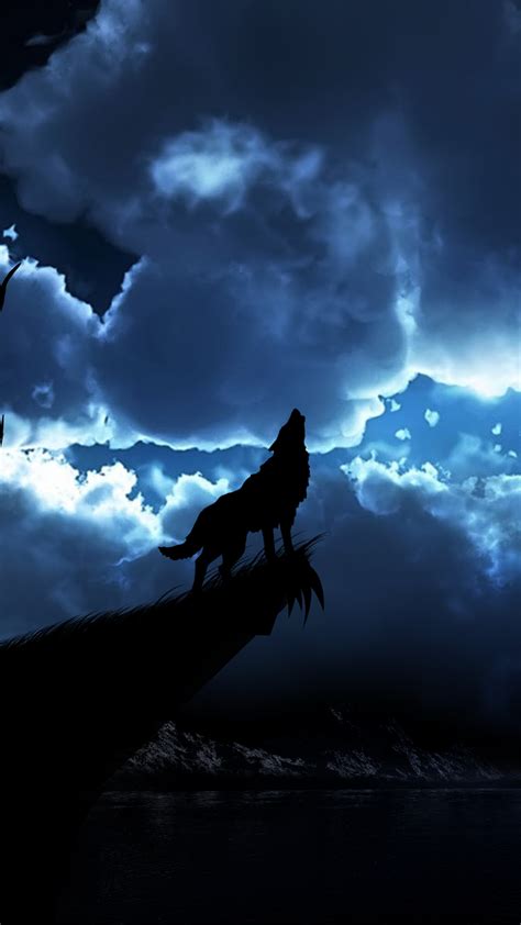 Wolf Night Wallpaper for iPhone 11, Pro Max, X, 8, 7, 6 - Free Download on 3Wallpapers