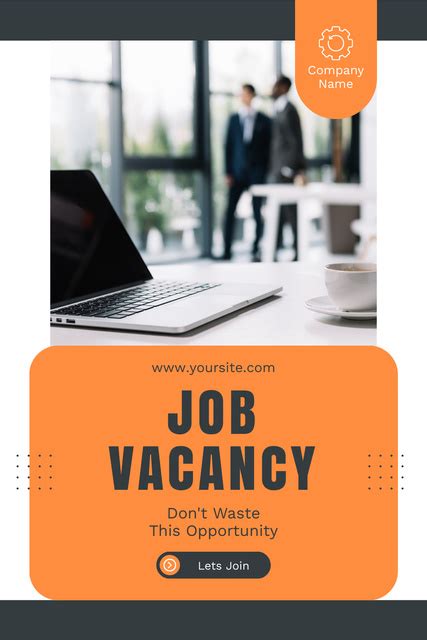 Job Vacancy Ad Layout With Photo Online Pinterest Graphic Template