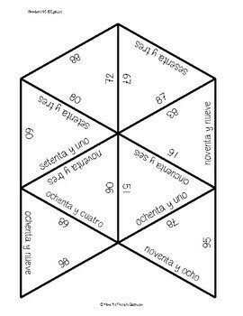 Spanish numbers puzzles 1 100 Los números by Mme B s French Classroom