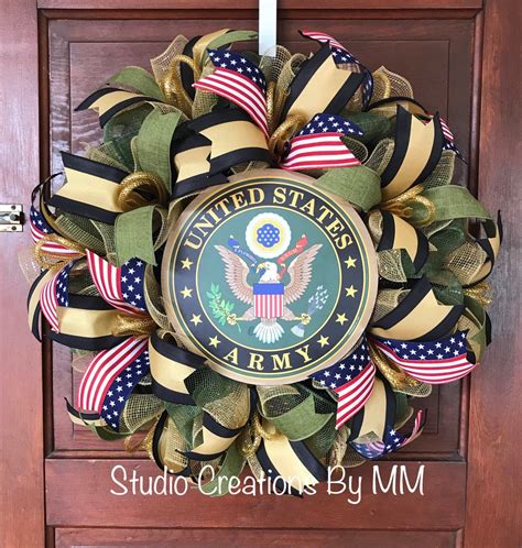 Army Wreath Us Army Military Wreath Veterans Day Military Etsy Artofit