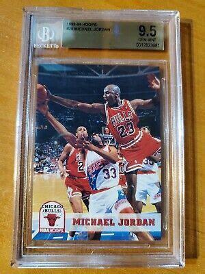 1993 94 NBA Hoops Michael Jordan Card 28 BGS 9 5 Gem Mint EBay