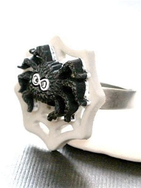 Spider Ring halloween Jewelry Web Ringgothic Spider Ring - Etsy