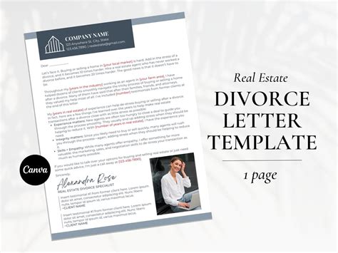 Divorce Real Estate Letter Divorce Prospecting Letter Realtor Letter Homeowner Letter Real