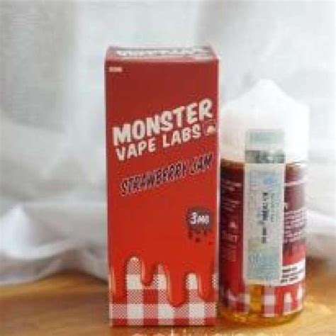 Jual Monster Vape Labs Strawberry Jam 3mg Jam Monster Liquid 100ml