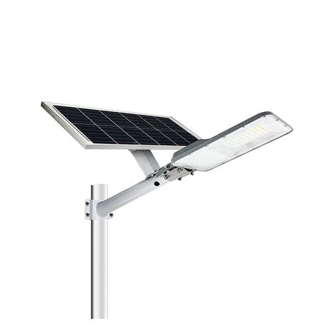 LAMPA STRADAL CU LED ST02 SOLAR SENZOR TELECOMND DIM P 100W C 50W