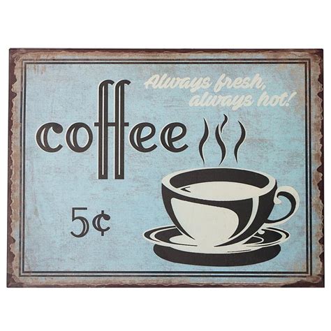 Barnyard Designs 5 Cent Coffee Retro Vintage Metal Tin Bar Sign