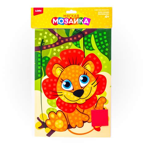Набор для творчества мягкая мозаика, самоклеящие детали, Lori, А4 ...