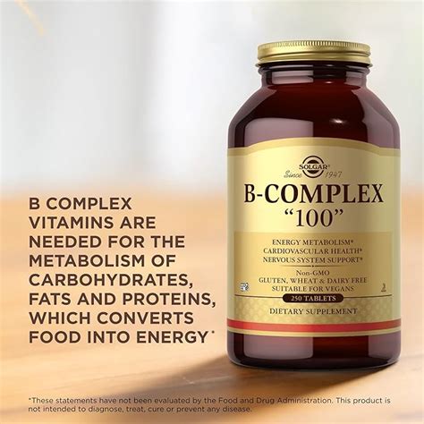 Solgar B Complex 100 250 Vegetable Capsules วิตามิน ผลิตภัณฑ์อาหารเสริม All About Supp