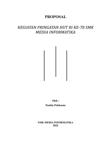 Contoh Proposal Agustus Proposal Kegiatan Pringatan Hut Ri Ke