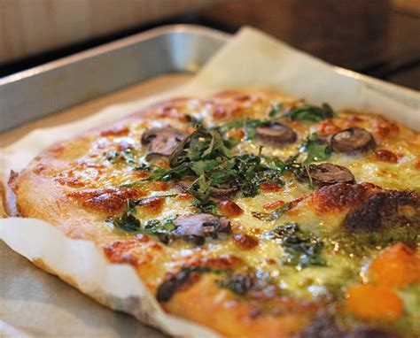 Mushroom Arugula Pizza