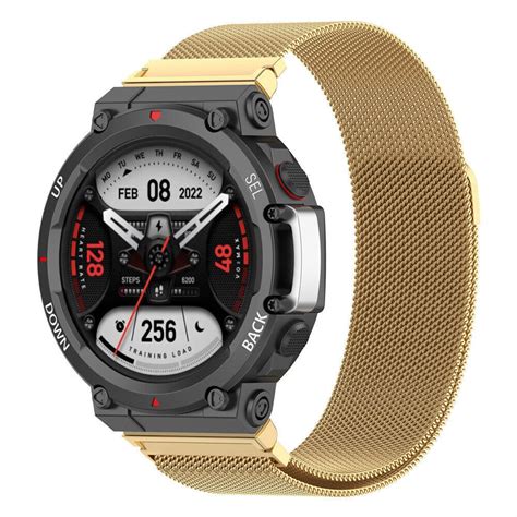 Correa Milanesa Amazfit T Rex 2 Dorada Correasmartwatch Es