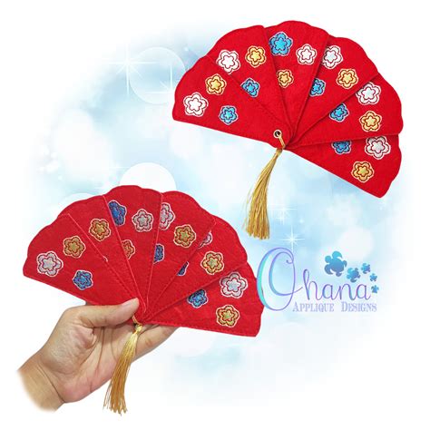 DIY Fan Buildable Embroidery Design - Ohana Applique Designs